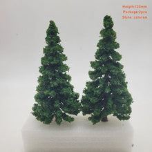 Load image into Gallery viewer, Miniature Pine Trees 120mm Model Landscape Scenery for Train Railway Diorama Craft Supplies (2pcs)
