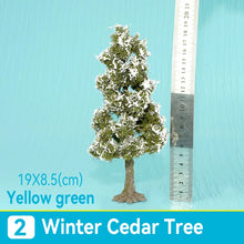 Load image into Gallery viewer, 11/13/16/19/24cm Miniature Winter Cedar Wire Tree Model Railway Layout Accessories DIY Landscape Dollhouse Terrarium Diorama Craft Supplies