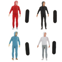 Load image into Gallery viewer, Miniature Skateboard Skateboarding Scene Skater Boy People Figure 1:64 Model S Scale Building Street Landscape Accessories Diorama Supplies