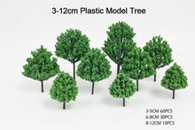 Load image into Gallery viewer, 100pcs Miniature Model Trees 3-12cm Mixed Size Diorama Craft Supplies