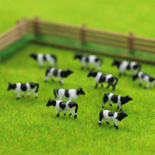 Load image into Gallery viewer, 60pcs Miniature Dairy Cows, N Scale 1:160 Farm Animals, Model Railway Diorama Supplies