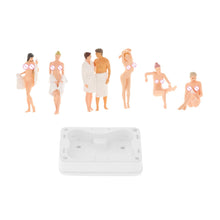 Load image into Gallery viewer, Miniature Bathtub Figures – 1:64 Scale Man Woman Bathing People for Dioramas, Architecture Models & Scenery Layouts