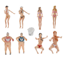 Load image into Gallery viewer, Miniature Bikini Car Wash Sexy Girl Woman People Figure 1:64 Models Dollhouse Building Landscape Scene Accessories Diorama Supplies
