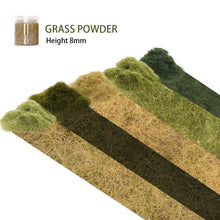 Load image into Gallery viewer, 8mm Static Grass Flock 30g for Miniature Diorama Scenery Railway Landscape Model Turf Fibers