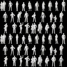 Load image into Gallery viewer, 60 pcs Miniature Standing Passenger People 1:43 Unpainted Figure O Scale Model Railway Landscape Scenery Layout Accessories Diorama Supplies