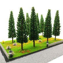 Load image into Gallery viewer, 10 pcs Miniature Sequoia Tree 1:87 Scale Models Train Railway Accessories Forest Fairy Garden Landscape Terrarium Diorama Craft Supplies