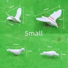 Load image into Gallery viewer, 10 pcs Miniature Pigeon Bird Animal Unpainted Models Dollhouse Fairy Garden Landscape Scenery Layout Accessories Diorama Supplies