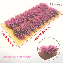 Load image into Gallery viewer, 16 pcs Miniature Flower Cluster Grass Models DIY Sand Table Dollhouse Accessories Fairy Garden Landscape Terrarium Diorama Craft Supplies