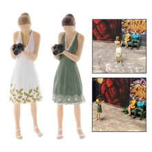 Load image into Gallery viewer, Miniature Camera Woman People Figure 1:64 Model Sand Table Layout Building Street Landscape Accessories Diorama Supplies