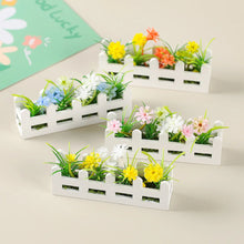 Load image into Gallery viewer, Miniature Flower Fence Set for Dollhouse Garden, Fairy Garden Floral Fence, Mini Micro Landscape Decor, Dollhouse Accessories