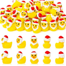 Load image into Gallery viewer, 20/50/100pcs Christmas Mini Resin Ducks in Santa Costumes, Tiny DIY Decorations for Micro Landscaping, Bonsai, Terrarium, Fairy Gardens