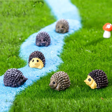 Load image into Gallery viewer, 5/10 pcs Miniature Tiny Hedgehog Figure Model DIY Scenery Dollhouse Landscape Fairy Garden Accessories Terrarium Diorama Craft Supplies