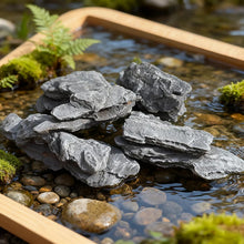 Load image into Gallery viewer, 20pcs Moss Rock Scenery Stones for Diorama, Miniature Landscape, Model Train Terrain, Fairy Garden