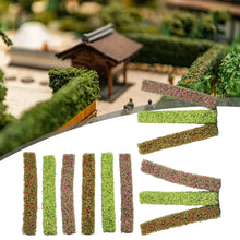 Load image into Gallery viewer, 12 pcs Mixed Miniature Shrub Strips Grass Fence Models DIY Sand Table Building Fairy Garden Landscape Terrarium Diorama Craft Supplies