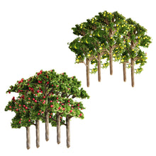 Load image into Gallery viewer, 10 pcs Mixed Miniature Fruit Tree Models Railway Accessories Forest Fairy Garden Landscape Terrarium Diorama Craft Supplies