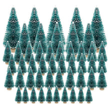 Load image into Gallery viewer, 50 pcs Mixed Miniature Snowy Green Christmas Tree Models Railway Accessories Forest Fairy Garden Landscape Terrarium Diorama Craft Supplies