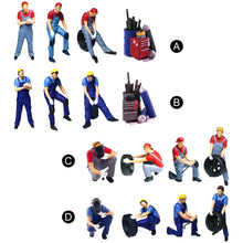 Load image into Gallery viewer, Miniature Car Repair Garage Scene People Figure 1:64 Model Sand Table Layout Building Street Landscape Accessories Diorama Supplies