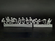 Load image into Gallery viewer, WWII British Soldiers Sitting 12 People Miniature Unpainted Resin Figure 1/72 Scale Unassembled Model