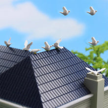 Load image into Gallery viewer, 24 pcs Miniature Pigeon Dove Bird Animal Unpainted Figures 1:75 Models OO Scale Dollhouse Garden Landscape Scenery Layout Diorama Supplies