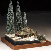 Load image into Gallery viewer, 2pcs 6-15cm Miniature Coniferous Pine Model Trees with Base for Winter Landscape, Train Railway Layouts, Dioramas, Scenery Crafts