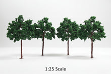 Load image into Gallery viewer, 4pcs Miniature Tree Models 14cm, 1:25 Scale, DIY Diorama Railway Scenery