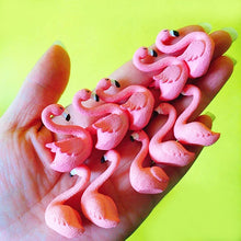 Load image into Gallery viewer, 10pcs Mini Flamingo Resin Figurines Cute Bird Miniatures for Fairy Garden, Terrarium, Dollhouse, Aquarium, Bonsai & DIY Craft Decoration