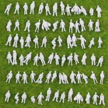 Load image into Gallery viewer, 200 pcs Miniature Standing Seated Passenger People 1:200 Unpainted Figure Z Scale Model Railway Scenery Layout Accessories Diorama Supplies