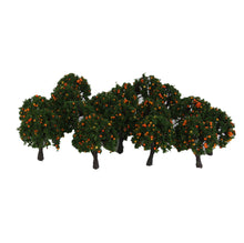 Load image into Gallery viewer, 20 pcs Miniature Orange Fruit Tree 1:300 Z Scale Models Railway Accessories Forest Fairy Garden Landscape Terrarium Diorama Craft Supplies