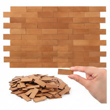 Load image into Gallery viewer, 50pcs Miniature Wood Floor Planks for DIY Dollhouse Flooring Tiles, Wooden Model Building Material