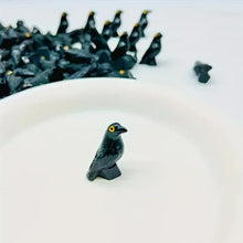 Load image into Gallery viewer, 10pcs Mini Black Crow Figurines: Resin Bird Miniatures for Crafts, Fairy Garden, Diorama