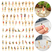 Load image into Gallery viewer, Miniature Swimming People Figures 1:150 Scale Beach & Pool Miniatures for Diorama and Model Scene Crafts (30pcs)
