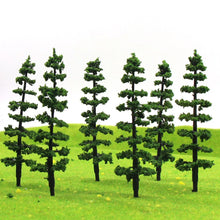 Load image into Gallery viewer, 80 pcs 9cm Miniature Green Pine Tree Model HO Scale 1:87 Train Railway Accessories DIY Scenery Landscape Terrarium Diorama Craft Supplies