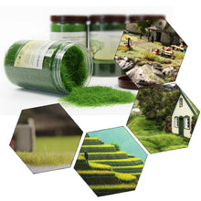 Load image into Gallery viewer, 4 Bottles 140g 5/8/12mm Miniature Static Grass Powder Flock Turf Flock Lawn Model DIY Scenery Landscape Terrarium Diorama Craft Supplies