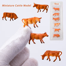 Load image into Gallery viewer, 6pcs Unpainted Miniature Cow Figures, 1:87 Scale Farm Animals Diorama Craft Supplies