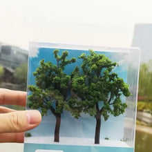 Load image into Gallery viewer, 2pcs HO Scale 1:87 Green Trees 110mm Tall with Pins, Model Train Scenery Trees for Dioramas, Railway Layout, Landscaping & Miniature Crafts