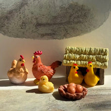Load image into Gallery viewer, 10pcs Mini Chick Family Resin Figurines, Cute Farm Animal Miniatures for Fairy Garden, Dollhouse, Terrarium, Bonsai, DIY Crafts & Décor