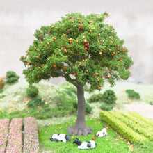 Load image into Gallery viewer, 10/15/23cm Miniature Green Fruit Tree Wire Trunk Model Train Railway Accessories Fairy Garden Landscape Terrarium Diorama Craft Supplies