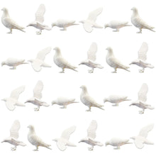 Load image into Gallery viewer, 24 pcs Miniature Pigeon Dove Bird Animal Unpainted Figures 1:50 Models O Scale Dollhouse Garden Landscape Scenery Layout Diorama Supplies