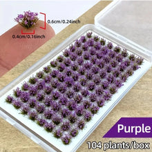 Load image into Gallery viewer, 104 pcs Miniature Flower Cluster Grass Models DIY Sand Table Dollhouse Accessories Fairy Garden Landscape Terrarium Diorama Craft Supplies