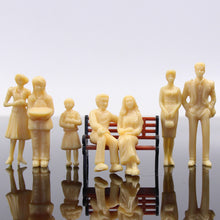 Load image into Gallery viewer, 40 pcs Miniature Standing Seated Passenger People 1:25 Unpainted Figure G Scale Model Railway Scenery Layout Accessories Diorama Supplies