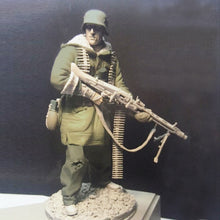 Load image into Gallery viewer, WWII German Soldier MG42 gunner 'Holding the line' Kharkov 1943 Unpainted Resin Figure 1/16 Scale Unassembled Model