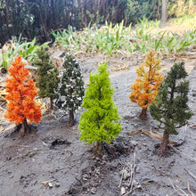 Load image into Gallery viewer, 12/15cm Miniature Four Seasons Pine Tree Model HO N Scale Metasequoia for Train Railway Diorama Landscape Dollhouse Terrarium Craft Supply