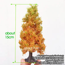 Load image into Gallery viewer, 10cm/ 15cm/ 23cm Miniature Autumn Gold Wire Tree Model for DIY Dioramas, Train Railway Layouts, Dollhouse Gardens & Landscape Projects