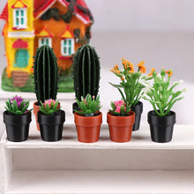 Load image into Gallery viewer, 5pcs Mini Dollhouse Potted Plants 1:12 Scale for Dollhouse Furniture, DIY Decoration, Christmas Gift, Fairy Garden, Diorama Accessories