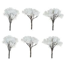 Load image into Gallery viewer, 10 pcs 6.5cm Miniature White Flowering Wire Tree Model Railway Layout Accessories DIY Landscape Dollhouse Terrarium Diorama Craft Supplies