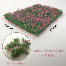 Load image into Gallery viewer, Miniature Tearable Flower Cluster Grass Model Train Railway Accessories DIY Scenery Landscape Dollhouse Terrarium Diorama Craft Supplies