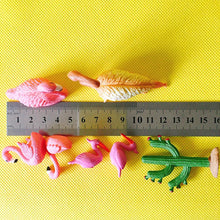 Load image into Gallery viewer, 10pcs Mini Flamingo Resin Figurines Cute Bird Miniatures for Fairy Garden, Terrarium, Dollhouse, Aquarium, Bonsai & DIY Craft Decoration
