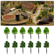 Load image into Gallery viewer, 160 pcs Miniature Tree Models 1:250 Z Scale Train Railway Accessories Forest Fairy Garden Landscape Terrarium Diorama Craft Supplies