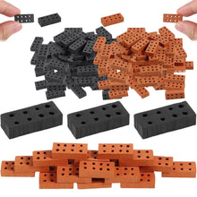 Load image into Gallery viewer, 50pcs Mini Clay Bricks for Dioramas, Model House, Dollhouse Building Materials, Miniature Landscaping Supplies
