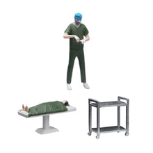 Load image into Gallery viewer, Miniature Doctor Surgery Patient Table Trolley Set People Figure 1:64 Models Building Landscape Scene Accessories Diorama Supplies
